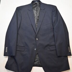 GS Perfect Fit 50L Navy Blue Wool Silver Button Mens Blazer Jacket Sport Coat